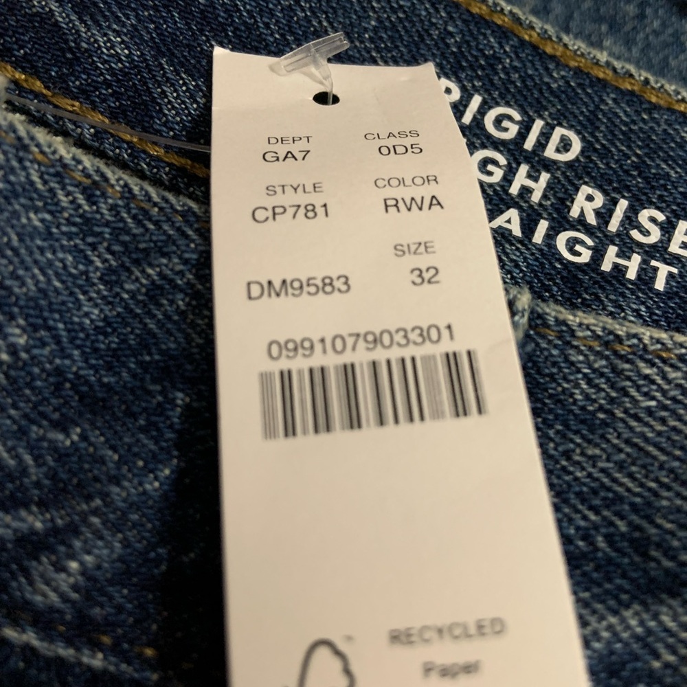 NEW! J. Crew Nipped Straight High Rise Rigid Jeans Size 32 NWT - Picture 6 of 7